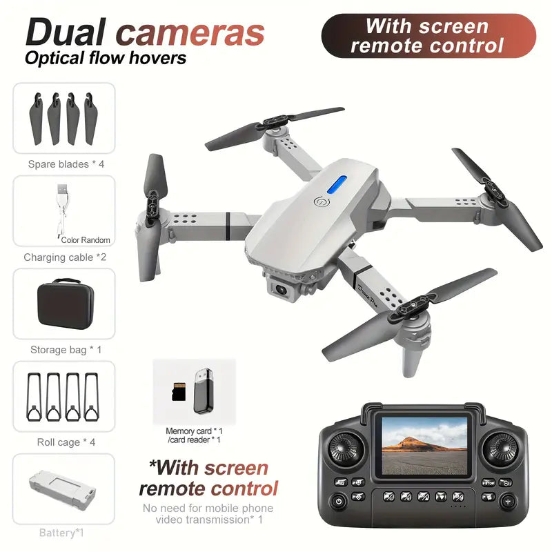 DRON E88 2025 CON CÁMARA DUAL HD