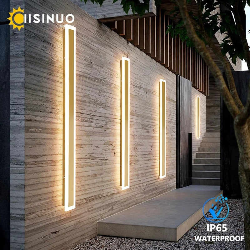 Apliques lineales largos para balcones
