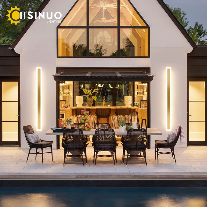 Apliques lineales largos para balcones